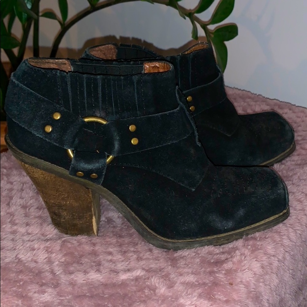 COPY - COPY - Jeffrey Campbell suede western black booties